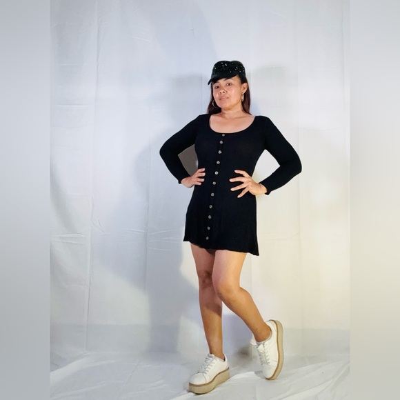 SO Black Mini Dress Elegant and Versatile - Picture 3 of 9